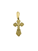 Image of Small Gold-Plated Sterling Silver Orthodox Cross Crucifix Necklace  for Kids & Babies 2cm/0.7"