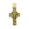 Image of Large Sterling Silver Double-sided Orthodox Crucifix Cross Necklace 1.5"/4cm