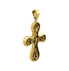 Image of Double Sided Sterling Silver Gold-plated Cross Pendant Necklace, Consecrated in the Church of Holy Sepulchre 3cm/1,1"