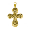 Image of Double Sided Sterling Silver Gold-plated Cross Pendant Necklace, Consecrated in the Church of Holy Sepulchre 3cm/1,1"