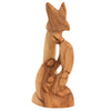 Image of Hand-Carved Olive Wood Virgin Mary & Baby Jesus Statue | Holy Land Nativity Figure
