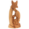 Image of Hand-Carved Olive Wood Virgin Mary & Baby Jesus Statue | Holy Land Nativity Figure