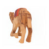 Image of Olive Wood Camel Figurine with Red Saddle – Holy Land Nativity Decor