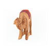 Image of Olive Wood Camel Figurine with Red Saddle – Holy Land Nativity Decor
