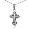 Image of Sterling Silver Orthodox Cross Crucifix Necklace for Women & Men 3cm/1.25"