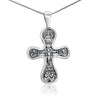 Image of Double Sided Sterling Silver Gold-plated Cross Pendant Necklace, Consecrated in the Church of Holy Sepulchre 3cm/1,1"