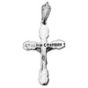 Image of Delicate Sterling Silver/Gold Plated Latin Cross Crucifix Necklace for Women & Men 3cm/1.25"