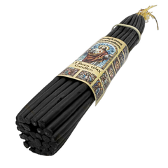 33 PCS Black Beeswax Smoke-Less Church Candles for Religious Ceremonies & Devotional Prayer 11