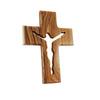 Image of Olive Wood Hanging Wall Cross Jesus Holy Jerusalem Decor Christian 16cm/6.3"