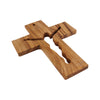 Image of Olive Wood Hanging Wall Cross Jesus Holy Jerusalem Decor Christian 16cm/6.3"