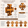Image of Holy Land cross with classic crusaders cross design