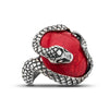 Image of 925 Sterling Silver Red Coral Snake Jewelry 3 Pieace Set – Bracelet, Earrings & Ring