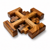 Image of Jerusalem cross carved from natural Bethlehem olive wood