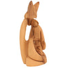 Image of madonna and child olive wood figurine on home altar