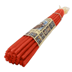 33 PCS Smoke-Less Red Beeswax Prayer Church Candles 11