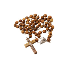Handmade Catholic Olive Wood Rosary Prayer Beads Crucifix Jerusalem 23.6"/60cm