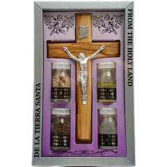 Handmade Olive Wood Crucifix Cross Christian Gift Set 5 pcs Holy Land 8