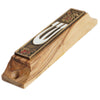 Image of Handmade Olive Wood Enamel Mezuzah Door Classic Case Non-Kosher Scroll Jewish