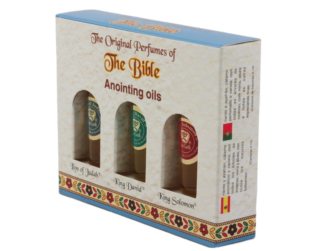 Biblical Fragrant 3pcs 10ml/0.3fl.oz Anointing Oils Authentic Holy Jerusalem Set