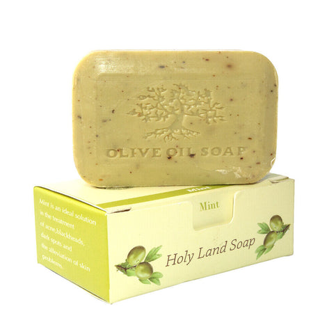 100% Natural Mint Olive Oil Soap All Types of Skin Holy Land 100 gr -1