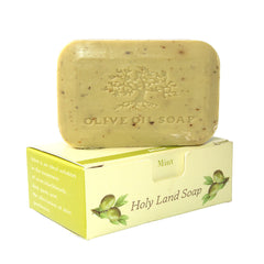 100% Natural Mint Olive Oil Soap All Types of Skin Holy Land 100 gr