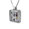 Image of Kabbalah Pendant The Priestly Breastplate Hoshen Crystals CZ Silver 925 Jewerly