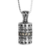 Image of Pendant Mezuzah Names of Angels and Prayer Shema Israel Amulet Sterling Silver