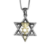 Image of Pendant Star od David w/ Messianic Movement Seal Yeshua Symbol Sterling Silver