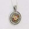 Image of Kabbalah Pendant The Priestly Blessing Hoshen Crystals CZ Silver 925 & Gold 9K