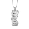 Image of Double Sided Pendant Kabbalah Priestly Blessing Birkat Kohanim Sterling Silver