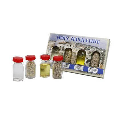 Blessing Set from Holy Land with Holy Oil Pure Water Earth Insence Israel Gift - Holy Land Store