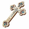 Image of Handmade Crucifix Wood Cross with Semi-Precious Stones from Jerusalem 7.8``