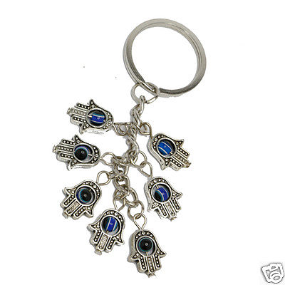 Sacred Key Chain Amulet Against Evil Eye Hamsa from Holy land 4.3 inch (11 cm) - Holy Land Store