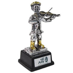 Jewish Hassidic Figurine with the viоlin silver plated 925 3,6" /9 cm)by Amy