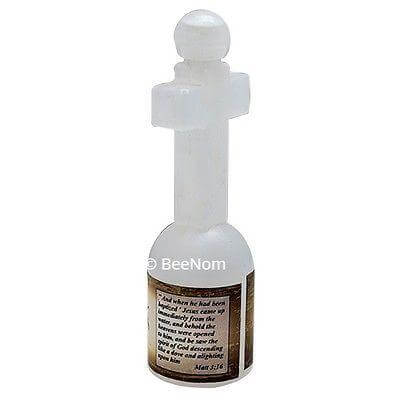 Blessed Holy Water from Jordan River Cross Bottle Holy Land Gift 4.2fl.oz/125 ml - Holy Land Store
