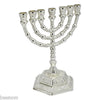 Image of Silver Plated Handmade Menorah Judaica Souvenir from Jerusalem the Holy Land - Holy Land Store