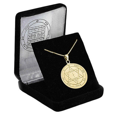 King Solomon Seal Pendant Health Amulet Kabbalah Pentacle Gilding silver - Holy Land Store