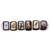 Image of Wooden Bracelet Religious Souvenir with Icons of the Saints - Holy Land Store