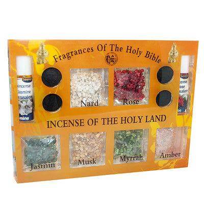 9 pcs Set Fragrances of The Holy Bible Consecrated Anointing oils & Frankincense Gift from Israel