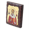 Image of Greek Russian Orthodox Icon St.Nicolas Silk Screen from Jerusalem 5.8" x 4.2" - Holy Land Store