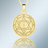 Image of King Solomon Seal Pendant Health Amulet Kabbalah Pentacle Gilding silver - Holy Land Store