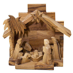 Olive Wood Nativity Scene Handmade Christmas Gift from Bethlehem Holy Land - Holy Land Store