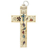 Image of Handmade Cross with Semi-Precious Stones from Jerusalem the HolyLand  8 inch