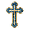 Image of Handmade Cross with Semi-Precious Stones from Jerusalem Holy Land 11 inch - Holy Land Store