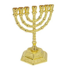 Gold Plated Handmade Menorah Judaica Souvenir from Jerusalem the Holy Land 5