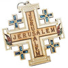 Image of Handmade Jerusalem Cross with Semi-Precious Stones Wall Decor Jerusalem 6 inch