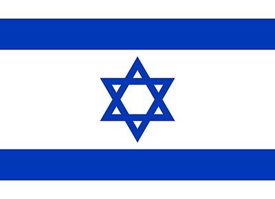 National Flag of Israel Polyester Star of David Indoor/Outdoor 2 x 1.3ft/40x60cm - Holy Land Store