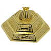 Image of Gold Plated Handmade Menorah Judaica Souvenir from Jerusalem the Holy Land 5"
