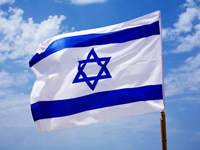 National Flag of Israel Polyester Star of David Indoor/Outdoor 80 x 110 cm