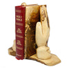 Image of Olive Wood Stand for the Bible Praying Hands Handmade from Bethlehem Holy Land - Holy Land Store